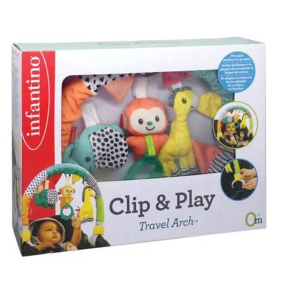 Infantino Clip N' Play Travel Arch with 3 Removable Animal Friends - Picture 10 of 10